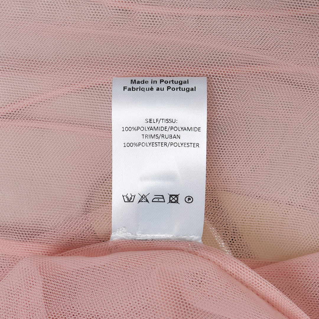 Gathered Waist Cord Tulle Skirt
