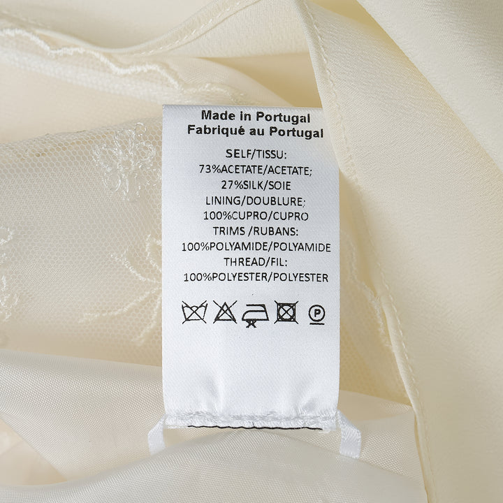 Lace Trim Crepe Negligee Skirt