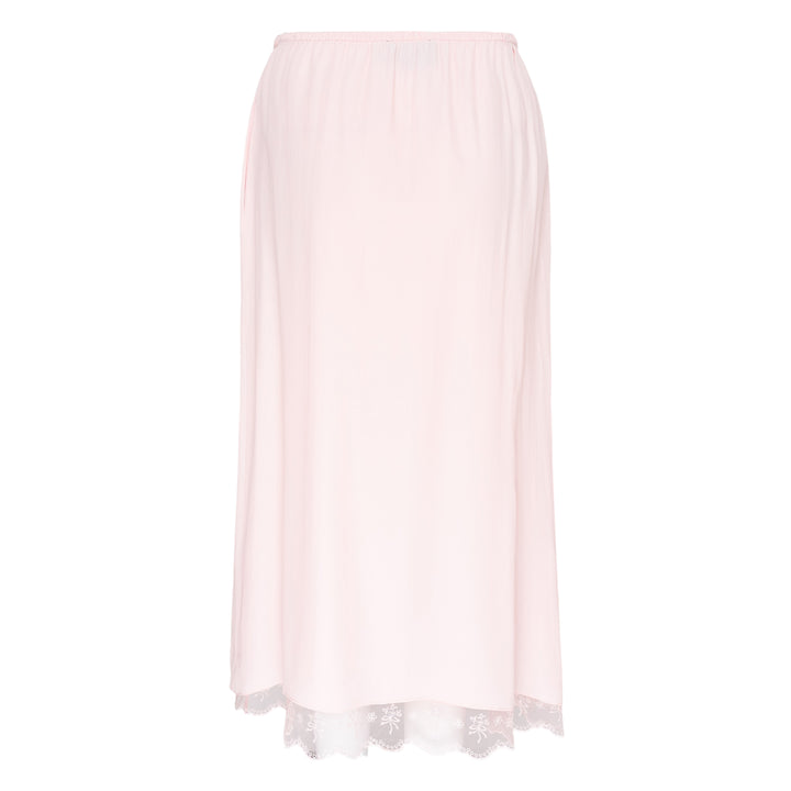 Lace Trim Crepe Negligee Skirt