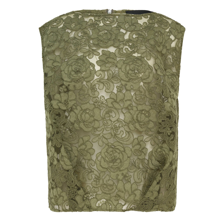 Boxy Heavy Lace Top