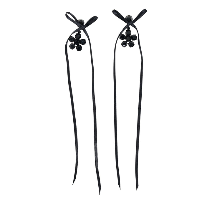 Mini Daisy Drop Bow Earrings