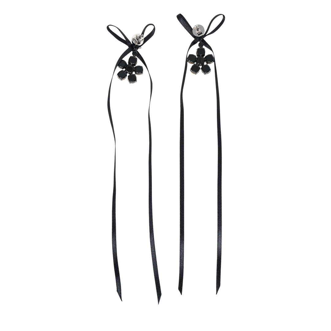Mini Daisy Drop Bow Earrings