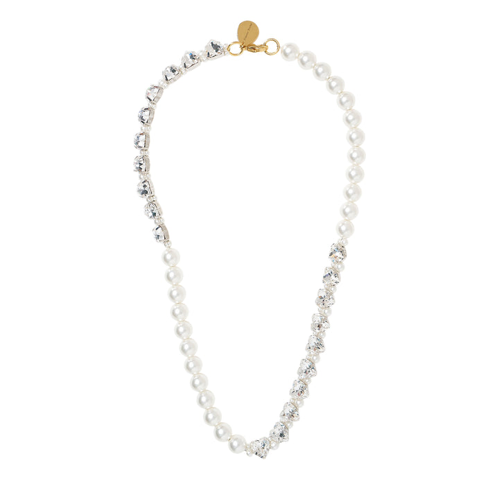 Quartet Pearl & Crystal Heart Necklace