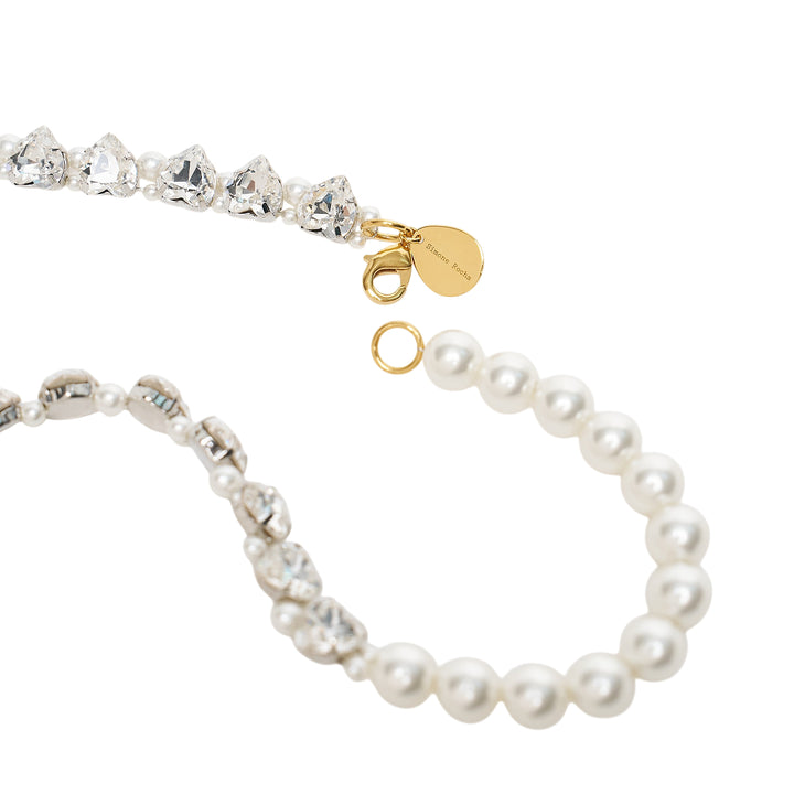Quartet Pearl & Crystal Heart Necklace