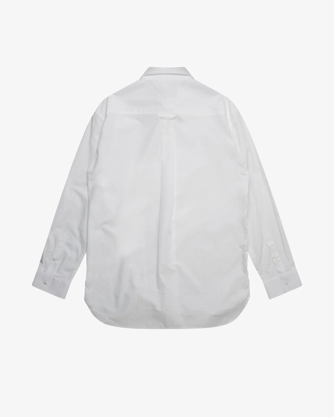 Simone Rocha white cotton Lace Up Hem Easy Shirt with pointed collar, button-through front and corset-style lace-up panel at the hem - view 2