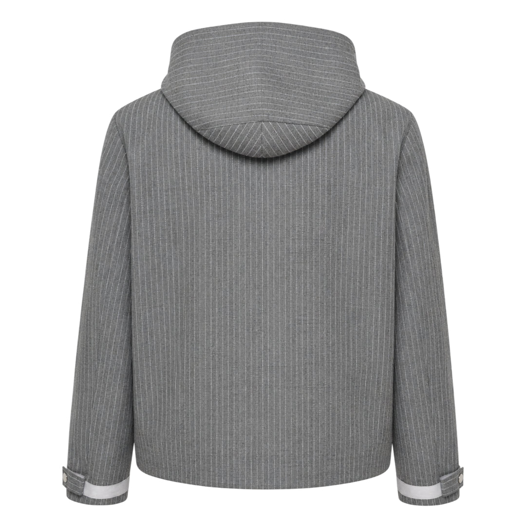 Pinstripe Hooded Mariner Jacket