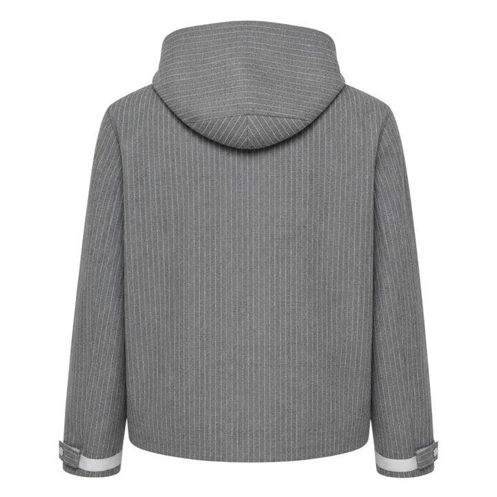 Pinstripe Hooded Mariner Jacket