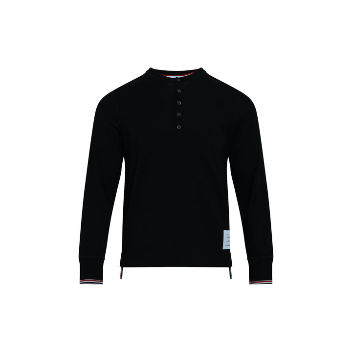 Long Sleeve Henley Tipping Strip