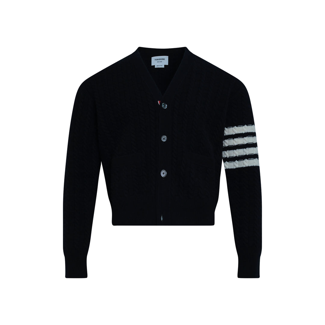 Cable Knit Cropped Cardigan