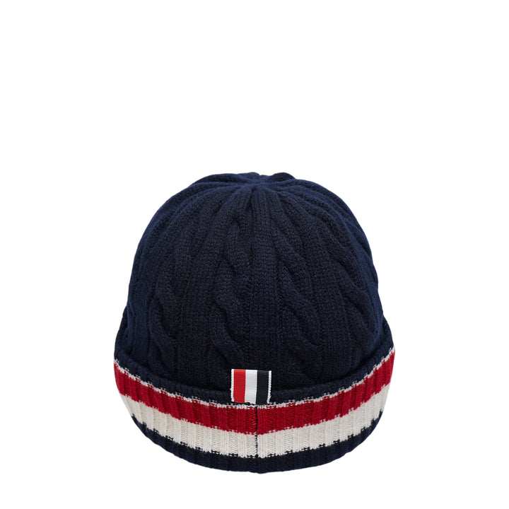 Cable and Rib Merino Beanie