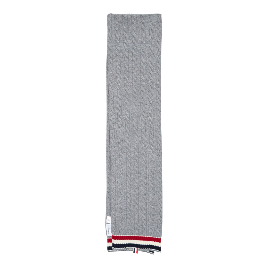 Cable and Rib Merino Scarf
