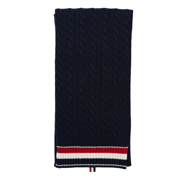 Cable and Rib Merino Scarf