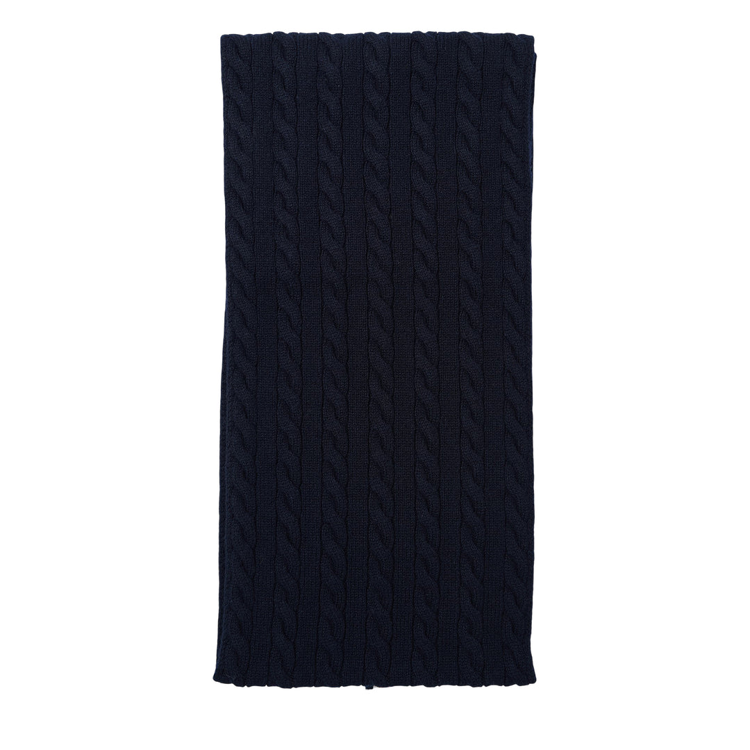 Cable and Rib Merino Scarf