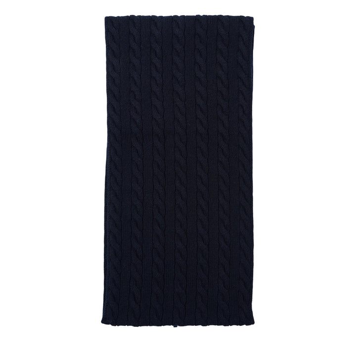 Cable and Rib Merino Scarf