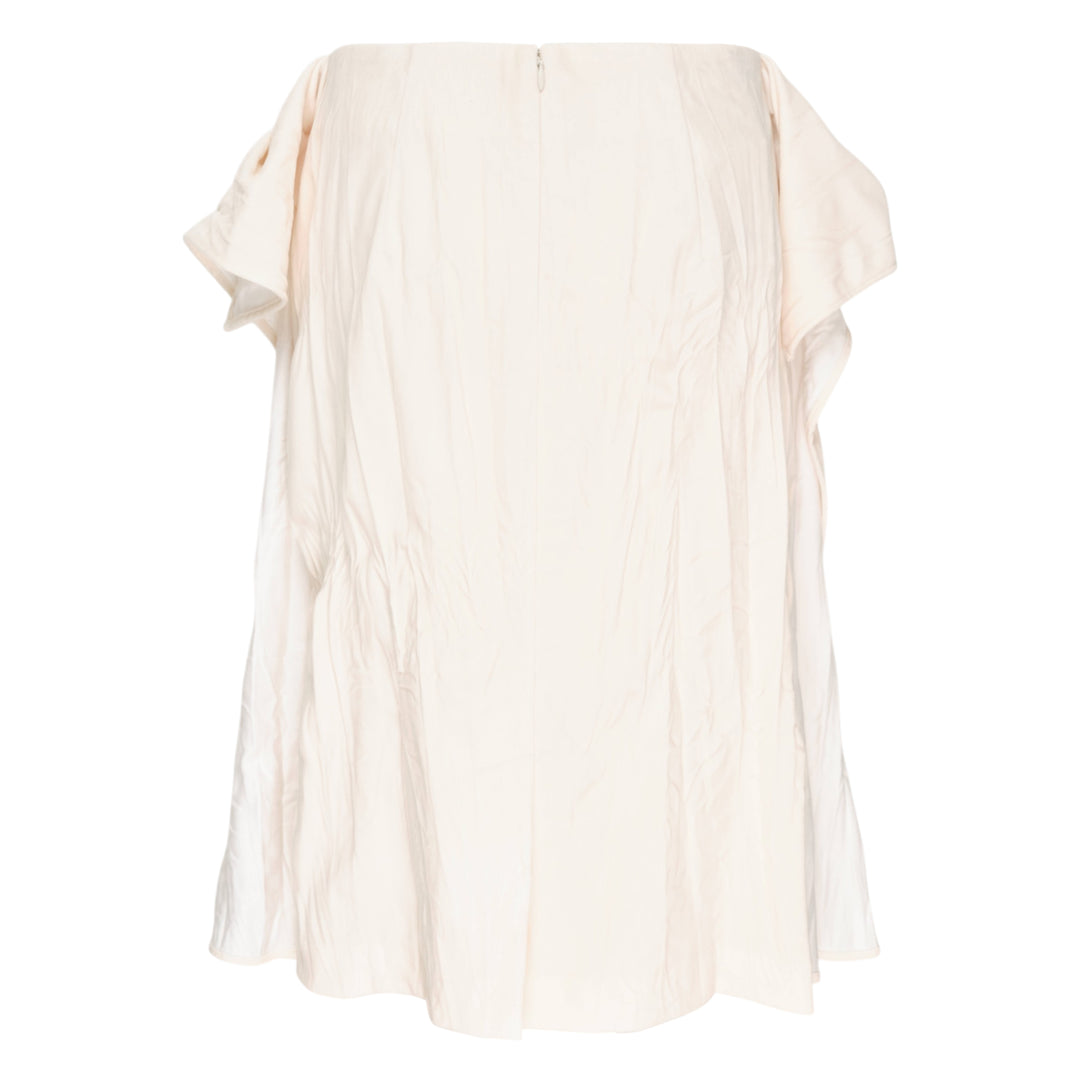 Ivory Wrinkled Wing Detail Skirt
