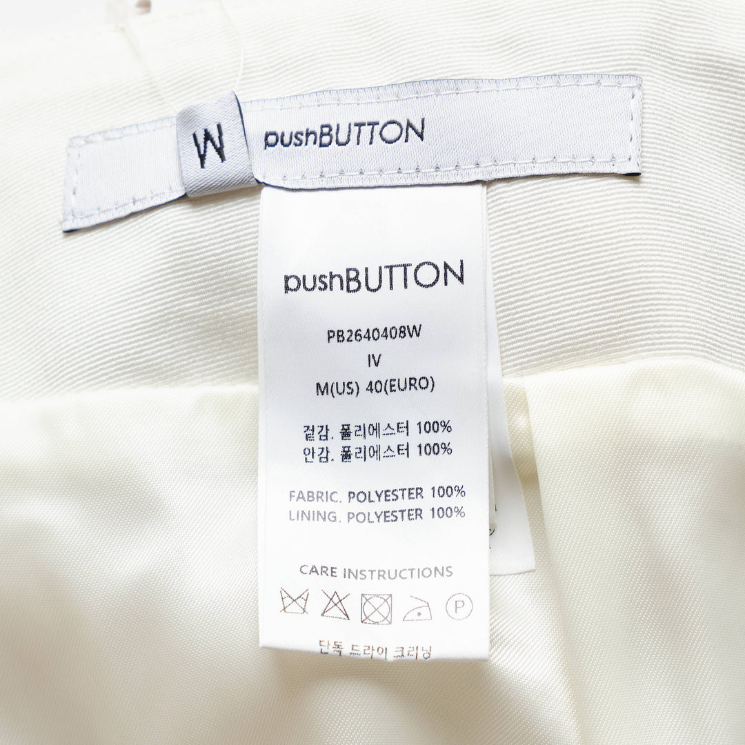 Ivory Wrinkled Wing Detail Skirt