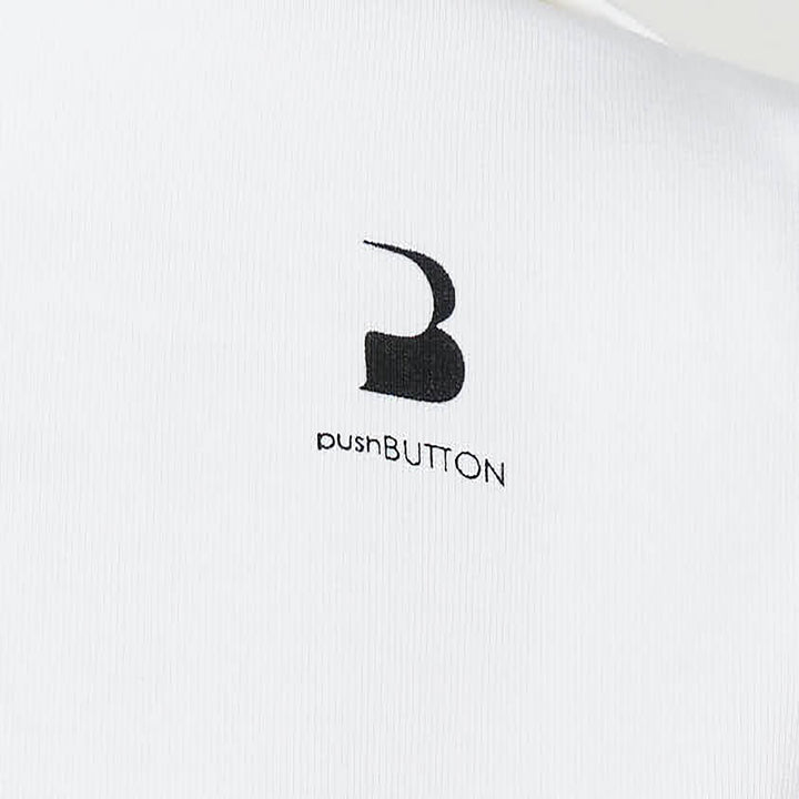 White Straight Neck Long Sleeve Tee