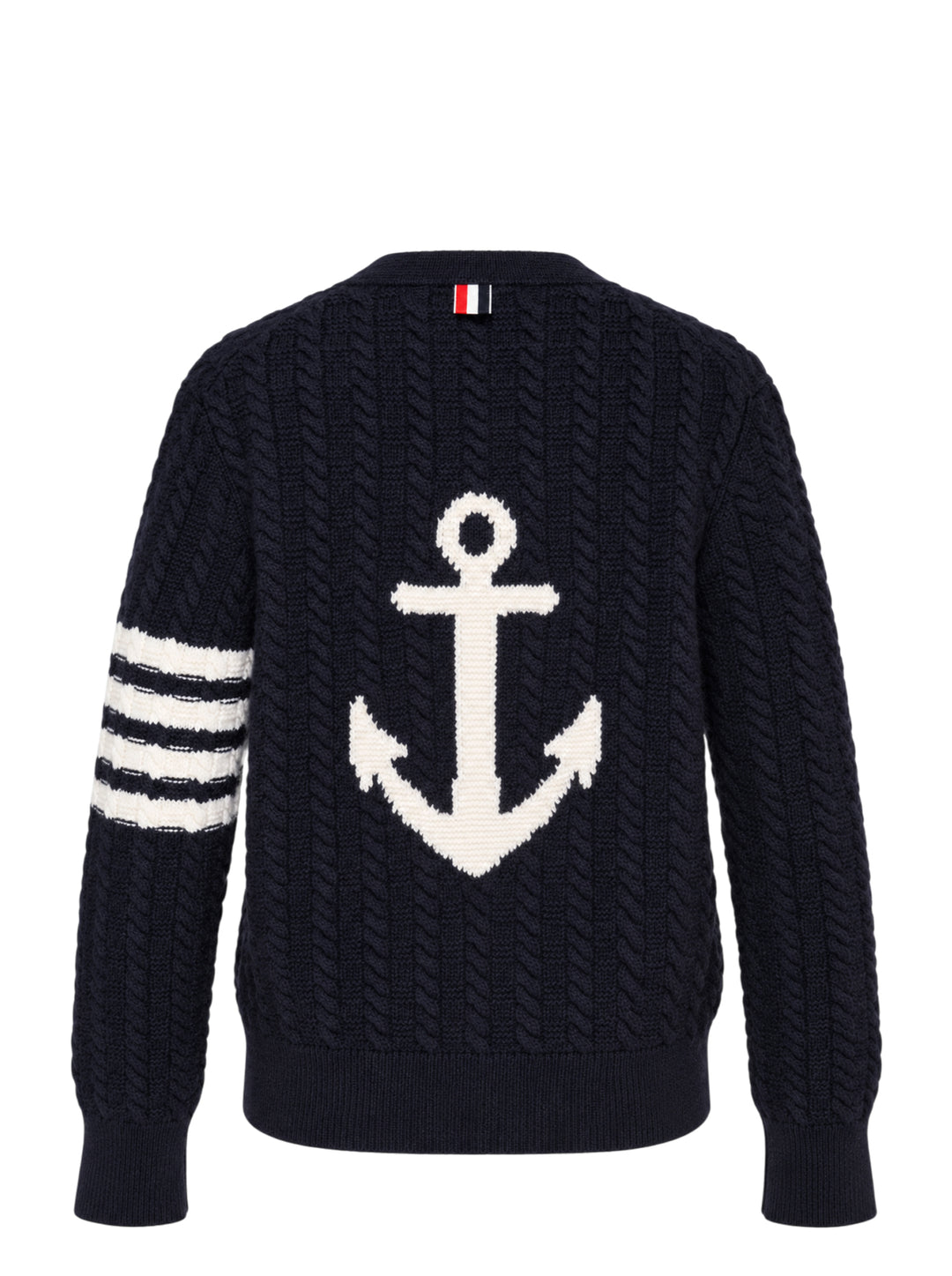 Thom Browne Cable Knit 4-Bar Cardigan - view 2