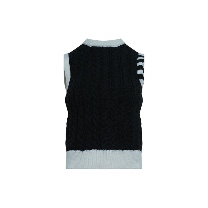 Aran Cable Merino Shell Top