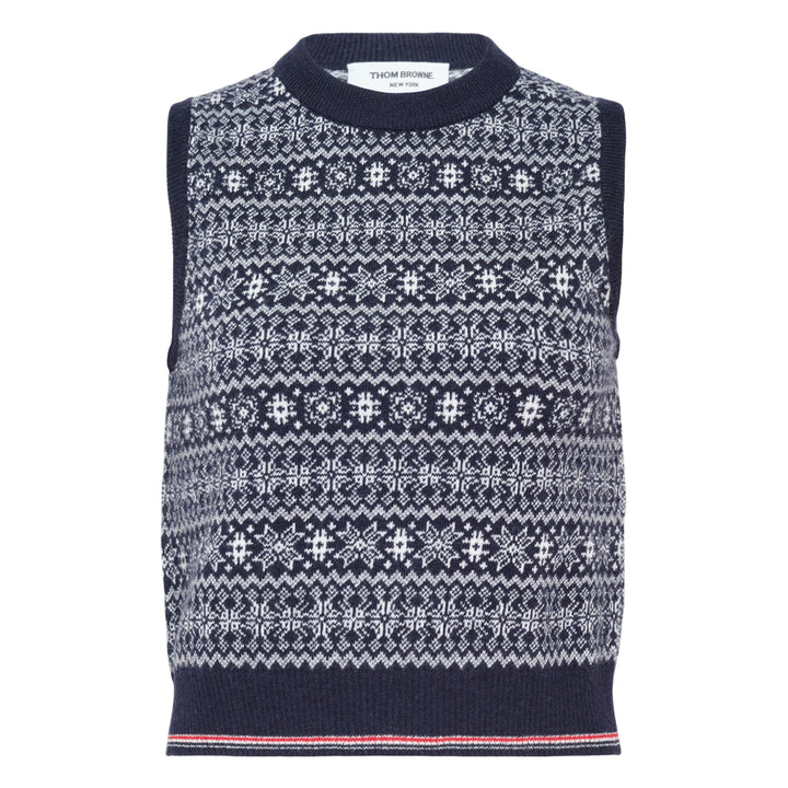 Snowflake Fair Isle Knit Vest