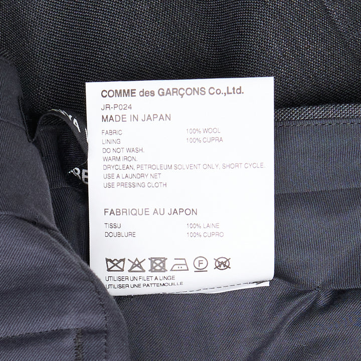Wide Leg Pleated Wool Trousers