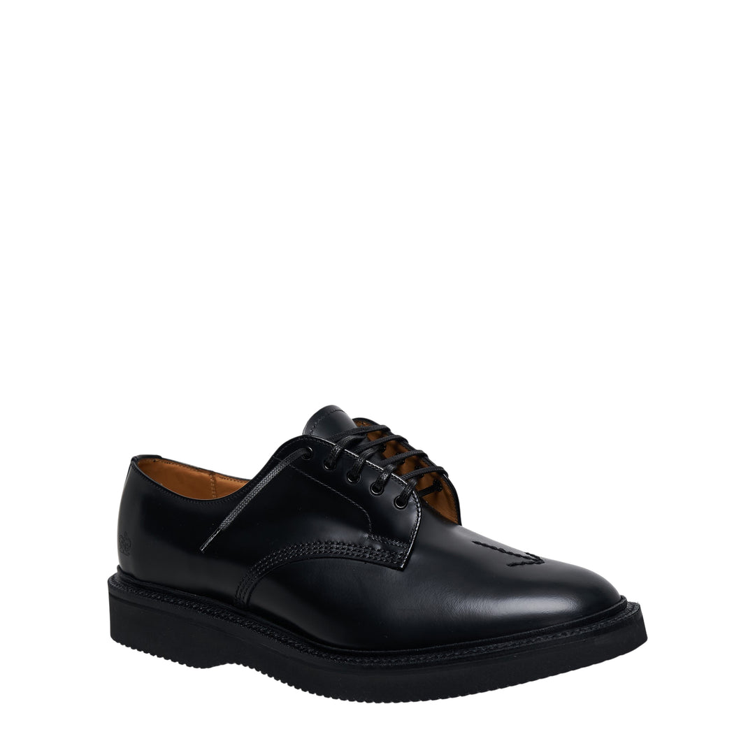Glossy Leather Derby Shoes