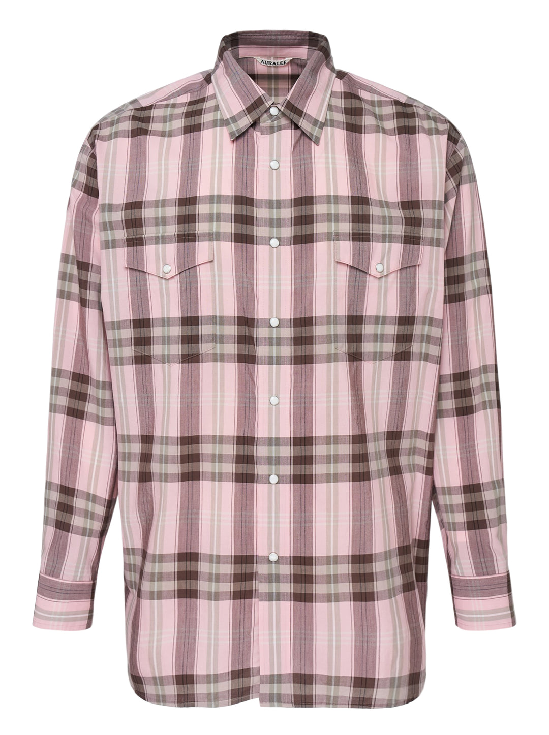 AURALEE High Twist Cotton Silk Check Shirt