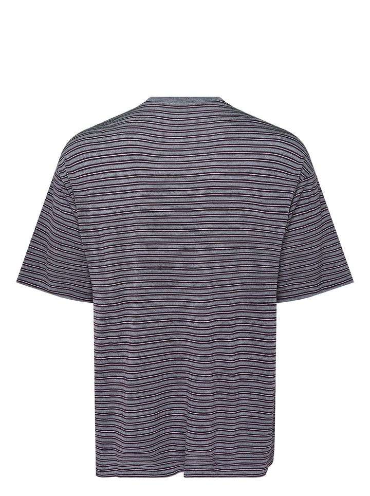 AURALEE Soft Smooth Wool Stripe Jersey Tee - view 2
