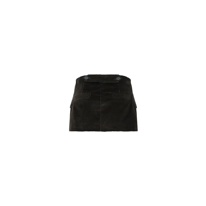 Corduroy Cargo Mini Skirt