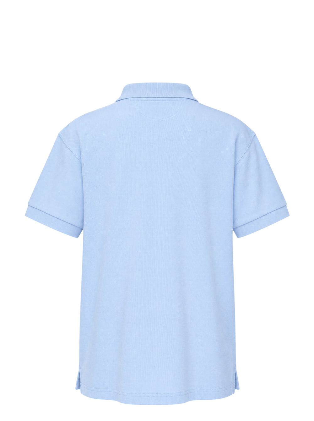 Vaquera light blue short-sleeve polo with a black flocked flapper illustration and Vaquera Paris Made in France print on the front - view 2