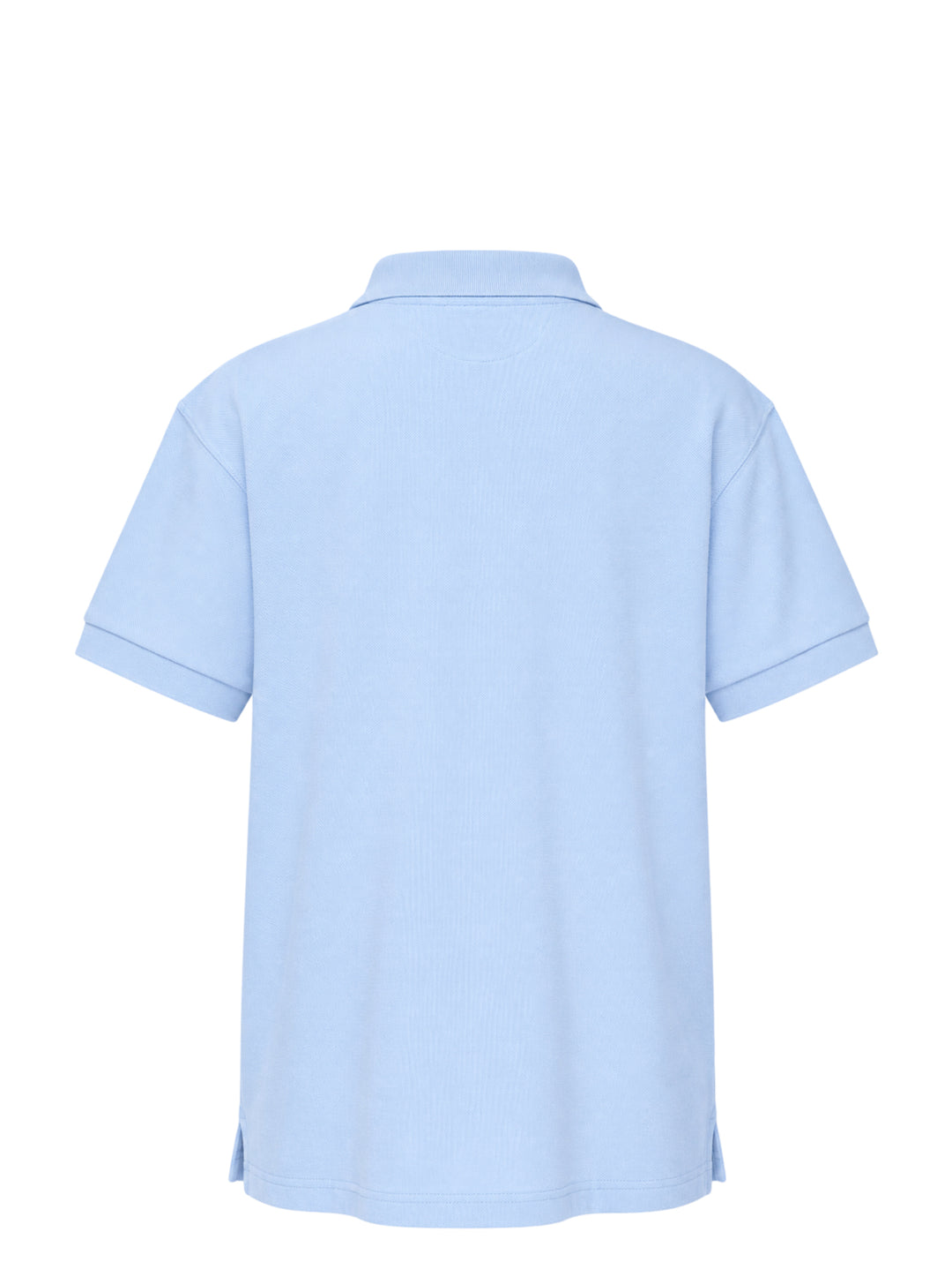 Vaquera light blue short-sleeve polo with a black flocked flapper illustration and Vaquera Paris Made in France print on the front - view 2