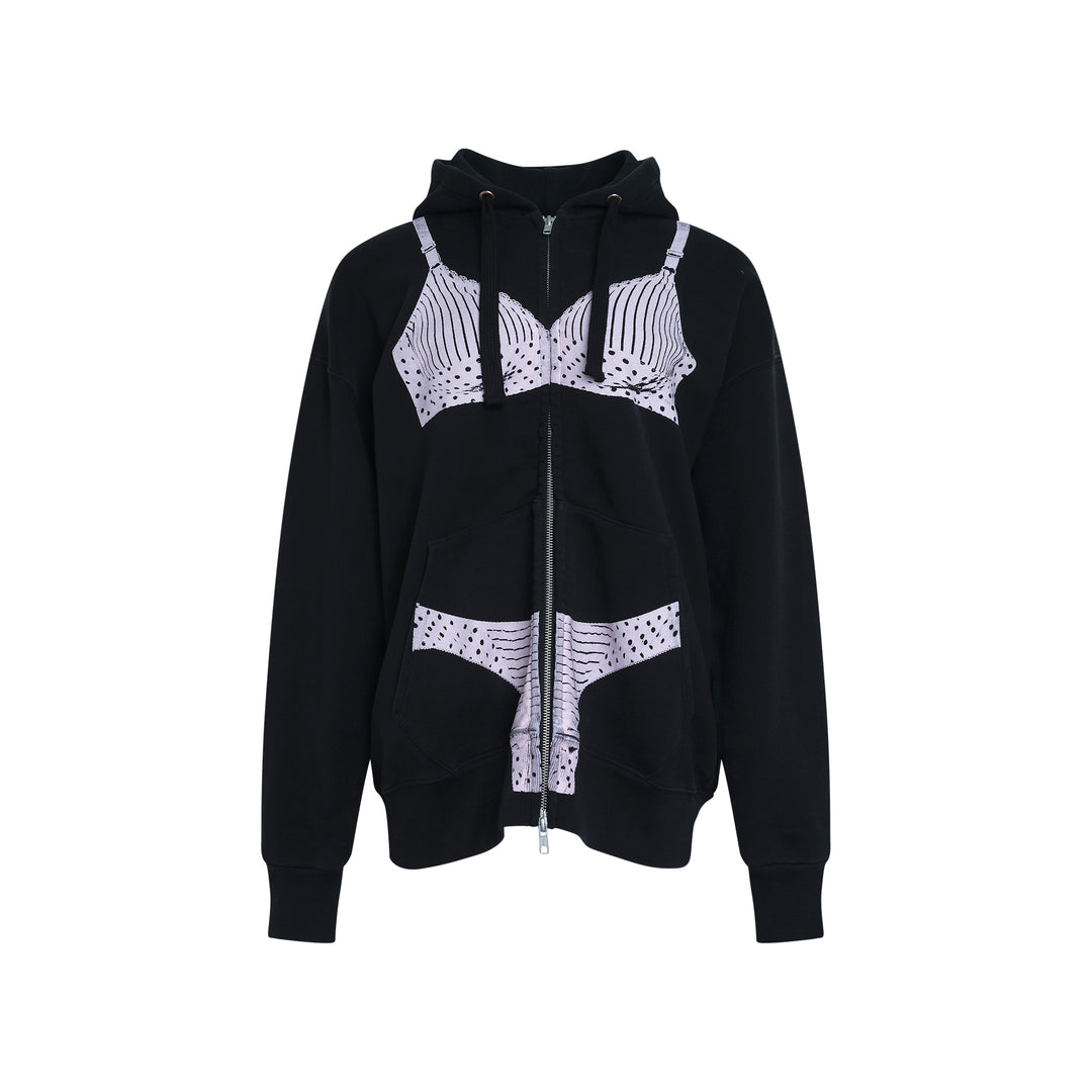 Trompe L'Oeil Zip Hoodie