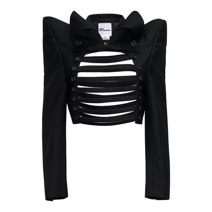 Cropped Slashed Front Jacket