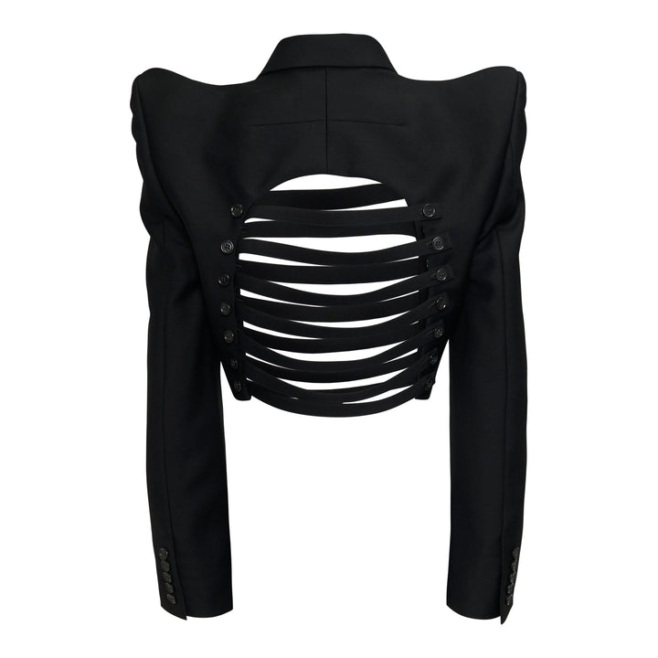 Cropped Slashed Front Jacket