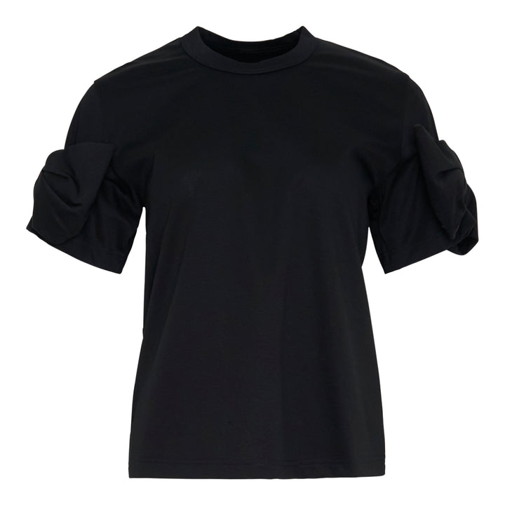 Cotton Tee With Bow Detail