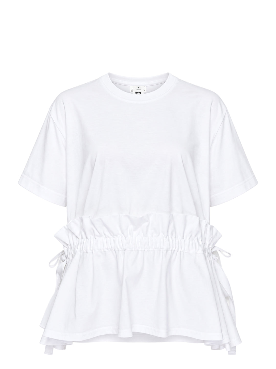 Noir Kei Ninomiya Short Sleeve Gathered Peplum Tee