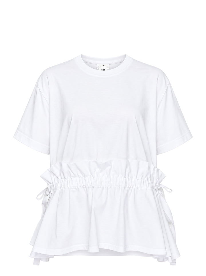 Noir Kei Ninomiya Short Sleeve Gathered Peplum Tee