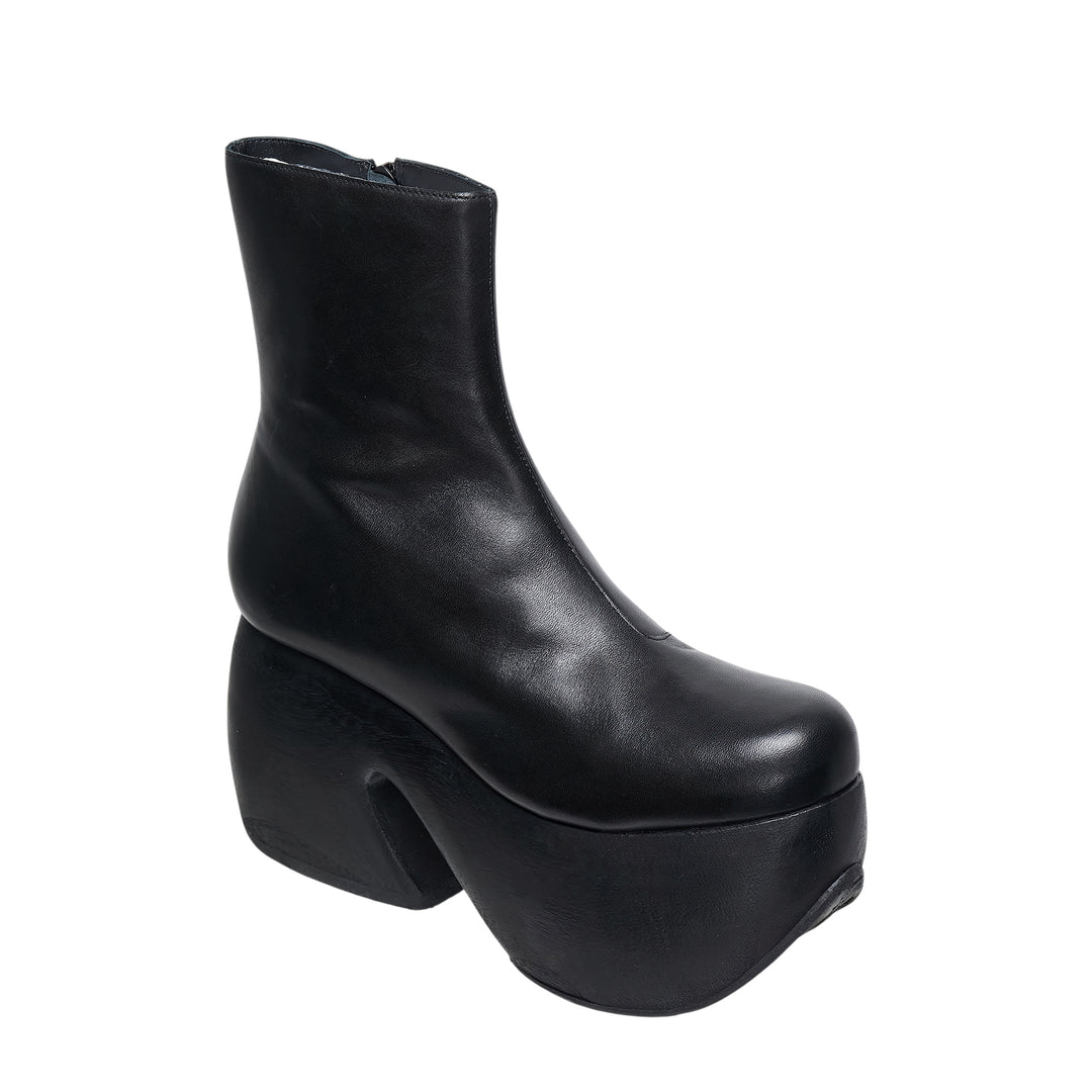 Platform Leather Ankle Boots