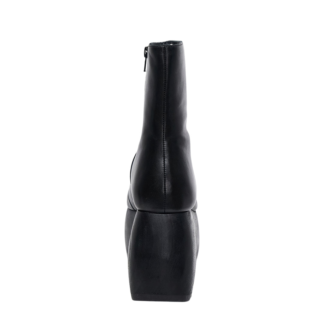 Platform Leather Ankle Boots