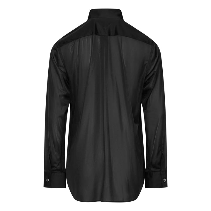 Flounce Collar Sheer Blouse