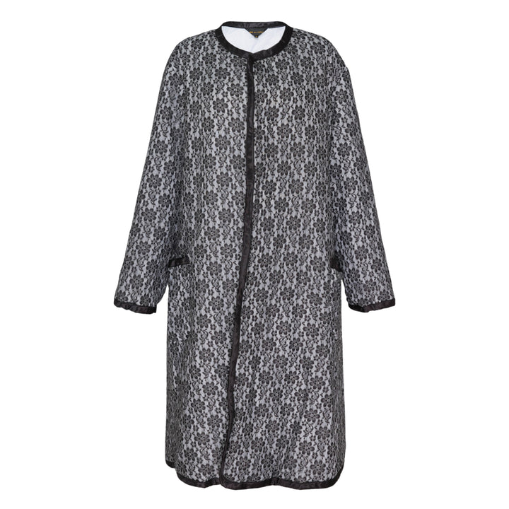 Longline Lace Overlay Coat