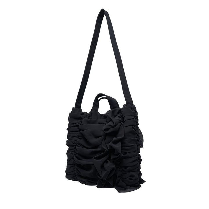 Ruched Ruffle Tote Bag