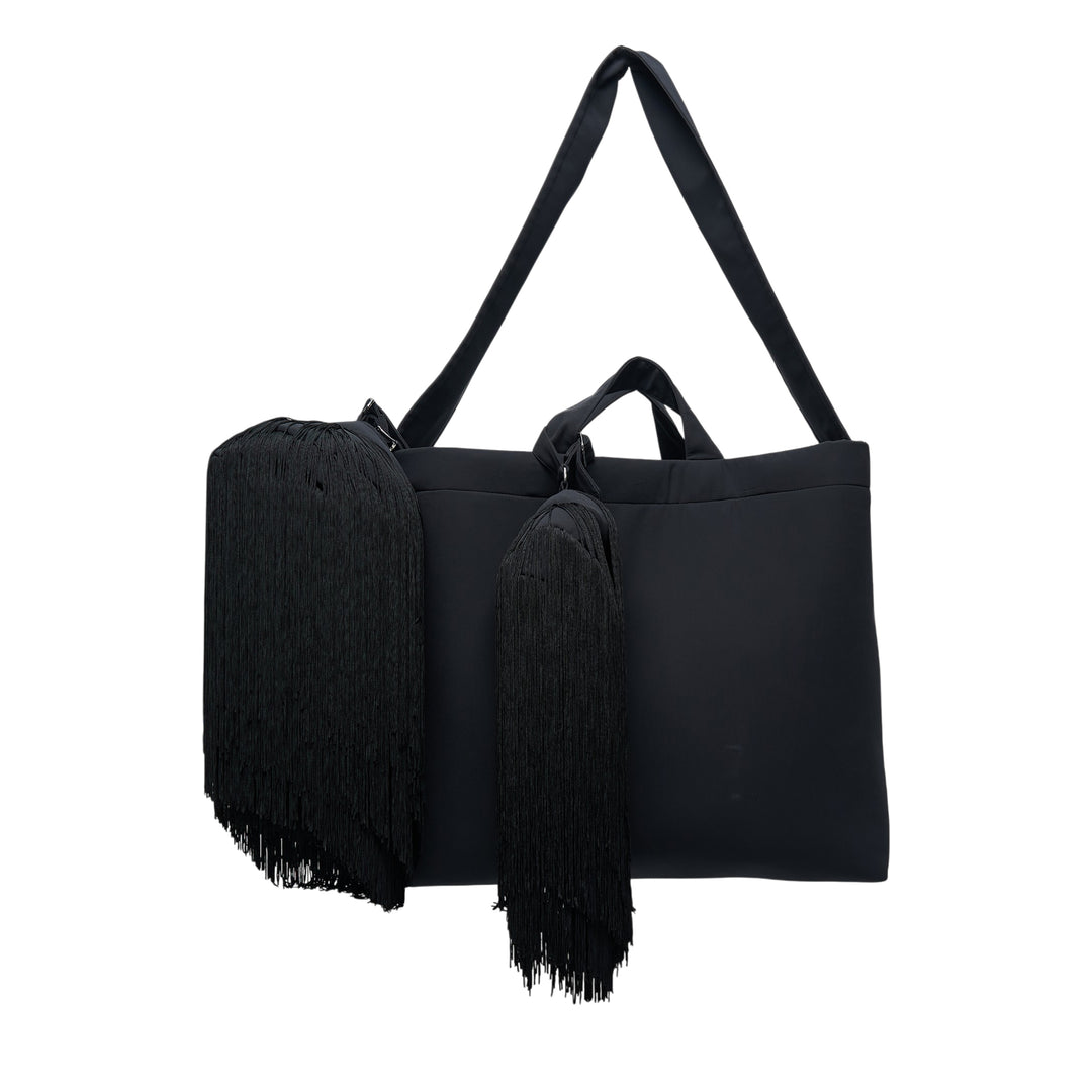 Slouchy Tote With Fringe Pouches