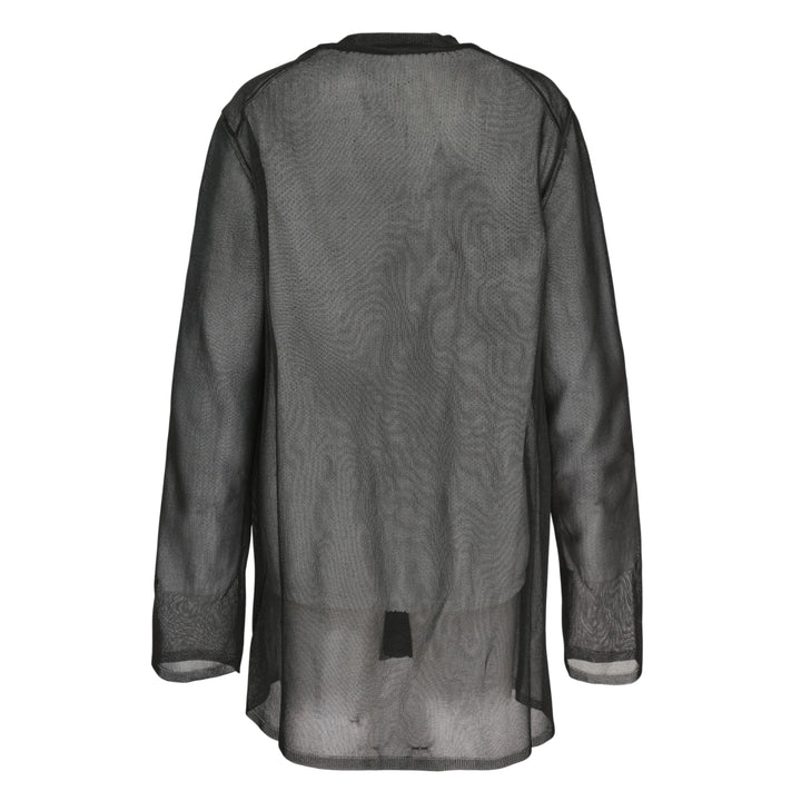 Sheer Layered Button-Up Shirt