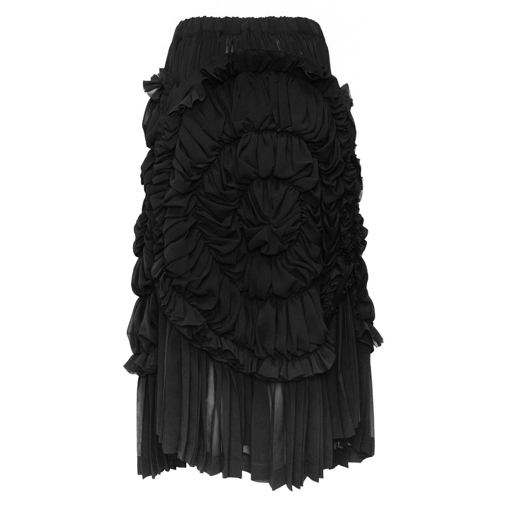 Tiered Ruffled Gathered Skirt