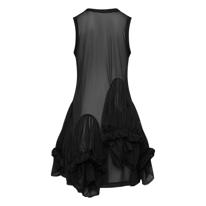 Sheer Layered Ruffle Dress