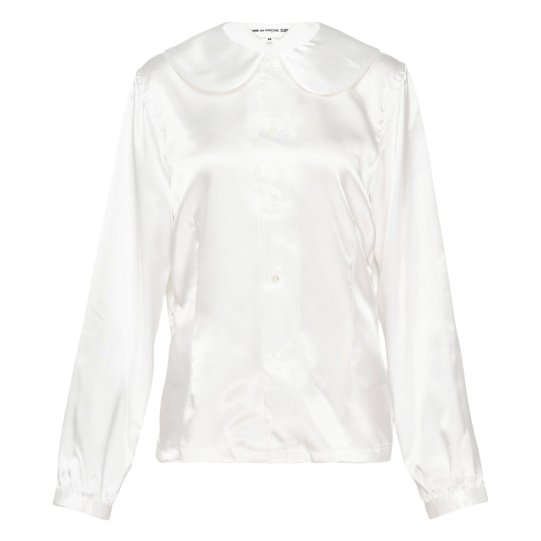 Satin Rounded Collar Blouse