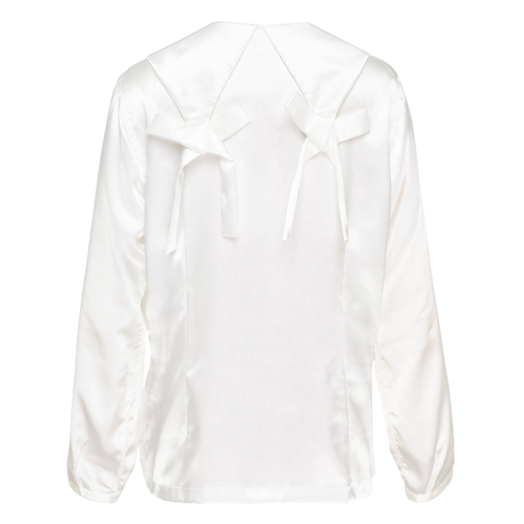 Satin Rounded Collar Blouse
