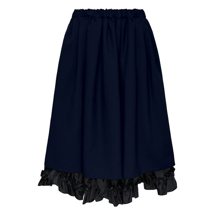 Pleated Drawstring Midi Skirt