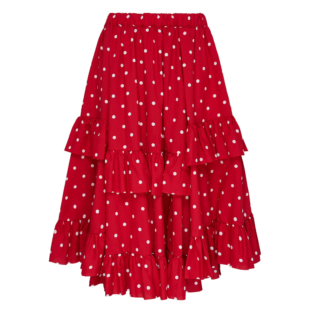 Polka Dot Midi Skirt